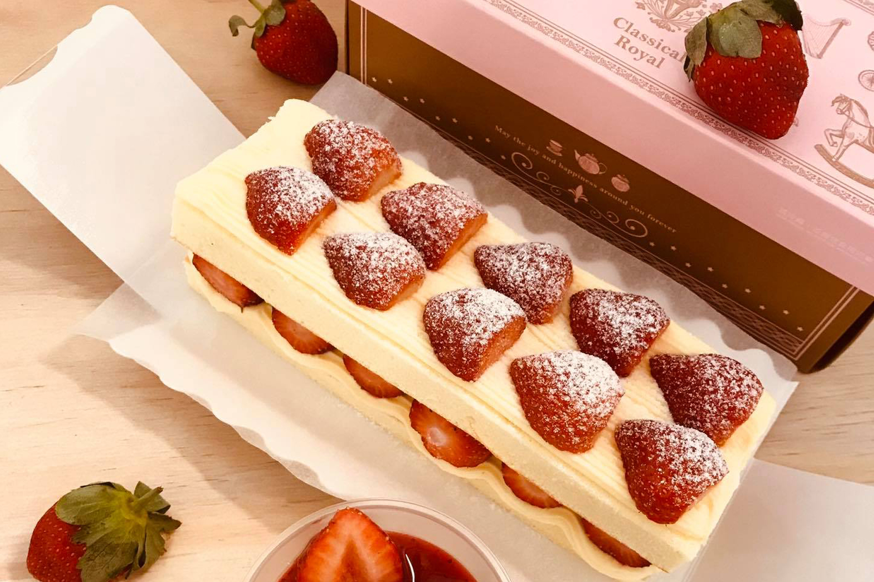 圖說：林口東勢市場特莉莎手作甜點因應冬天草莓季推出草莓蛋糕，歡迎大家到市場嚐鮮。